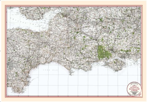 Stock image for Central South - Coloured Victorian Map 1897 (Victorian Maps, England and Wales 1897) for sale by Hay-on-Wye Booksellers