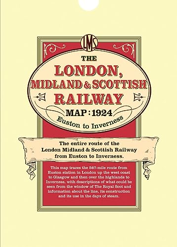 Imagen de archivo de London Midland & Scottish Railway Map 1924 Euston to Inverness a la venta por Lewes Book Centre