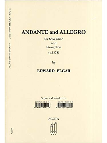 Andante & Allegro (c. 1878) for Solo Oboe and String Trio (9781873690116) by [???]