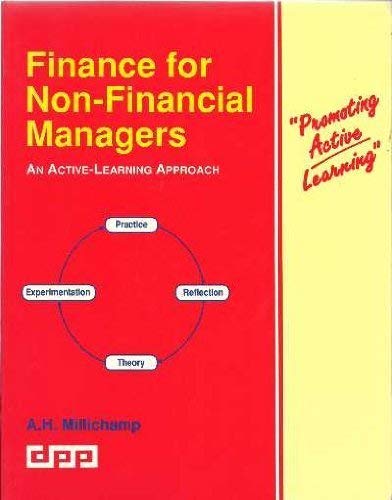 Imagen de archivo de Finance for Non-Financial Managers : An Active-Learning Approach a la venta por Better World Books: West