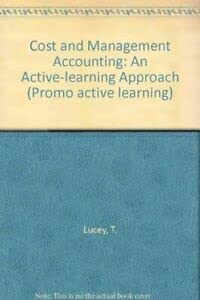 Beispielbild fr Cost and Management Accounting: An Active-learning Approach (Promo active learning) zum Verkauf von AwesomeBooks