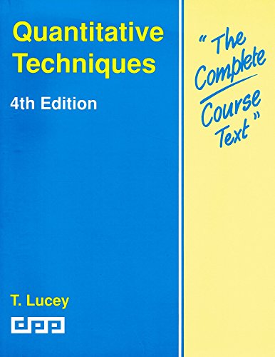 Beispielbild fr Quantitative Techniques : ( The Complete Course Texts) : zum Verkauf von AwesomeBooks