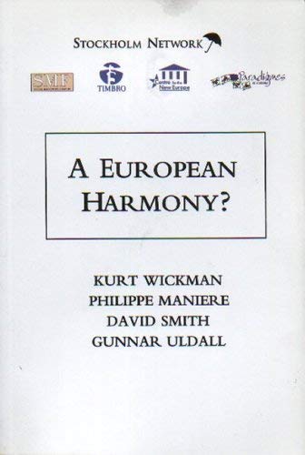 Stock image for A European Harmony for sale by PBShop.store US