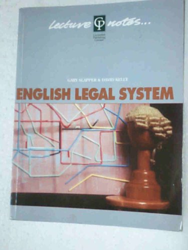Stock image for English Legal System Lecture (Lecture Notes) for sale by AwesomeBooks