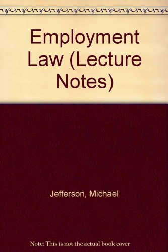 Stock image for Employment Law Lecture Notes for sale by AwesomeBooks