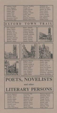 Imagen de archivo de Oxford Town Trail: Poets, Novelists and Other Literary Persons (Oxford Town Trails) a la venta por Ystwyth Books