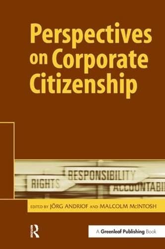 Beispielbild fr Perspectives on Corporate Citizenship zum Verkauf von Revaluation Books