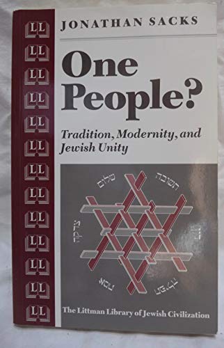Beispielbild fr One People?: Tradition, Modernity and Jewish Unity (The Littman Library of Jewish Civilization) zum Verkauf von WorldofBooks