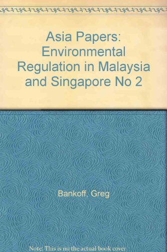 9781875560493: Environmental Regulation in Malaysia and Singapore (No 2) (Asia papers)