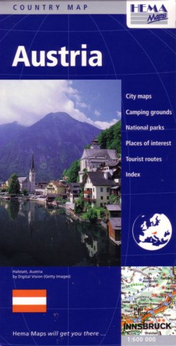 Stock image for Austria Country Map by Hema (English, French, Italian and German Edition) for sale by Open Books