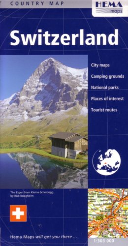 Beispielbild fr Switzerland Travel Map by Hema (English, French, Italian and German Edition) zum Verkauf von HPB-Diamond