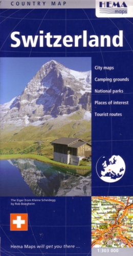 Stock image for Switzerland Travel Map by Hema (English, French, Italian and German Edition) for sale by HPB-Diamond