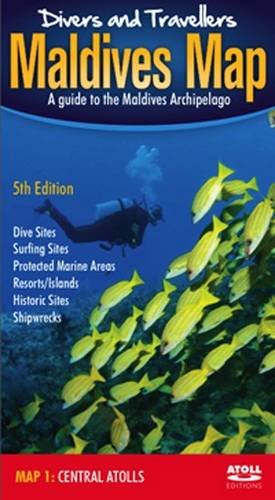 9781876410551: Divers' and Travellers' Maldives Map: Central Atolls (English, German, Chinese and Japanese Edition)