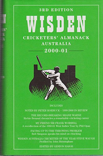 Imagen de archivo de Wisden Cricketers' Almanack Australia 2000-2001 (Wisden) a la venta por WorldofBooks