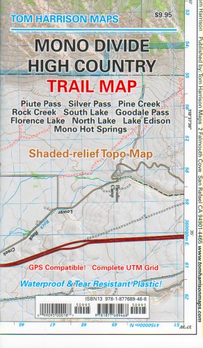 Imagen de archivo de Mono Divide high country trail map a la venta por Revaluation Books