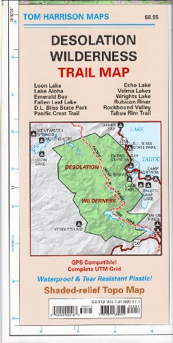 Stock image for Desolation Wilderness Trail Map: Waterproof, tearproof (Tom Harrison Maps) for sale by Save With Sam