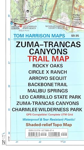 Stock image for Trail Map of Zuma-Trancas (Santa Monica Mts, CA) (Tom Harrison Maps) for sale by Save With Sam