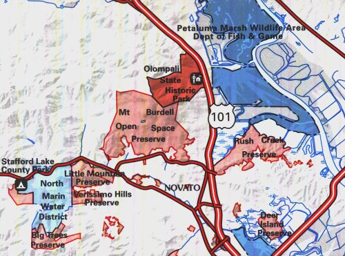 9781877689963: Novato-North Marin Trail Map (Tom Harrison Maps)