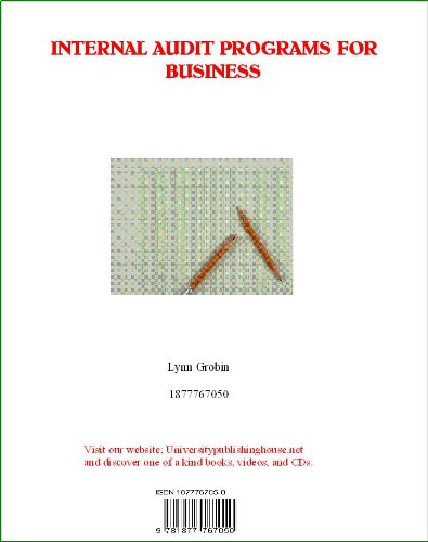 Internal Audit Programs for Business (9781877767050) by Lynn Grobin CPA; MBA