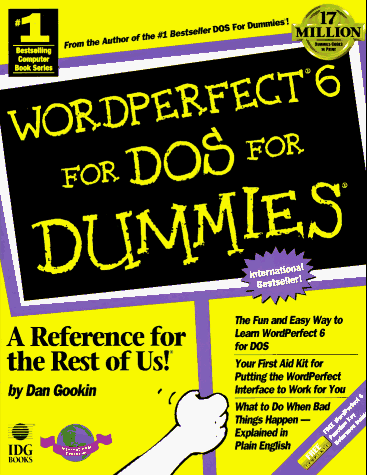 Beispielbild fr WordPerfect 6 for Dos zum Verkauf von Better World Books