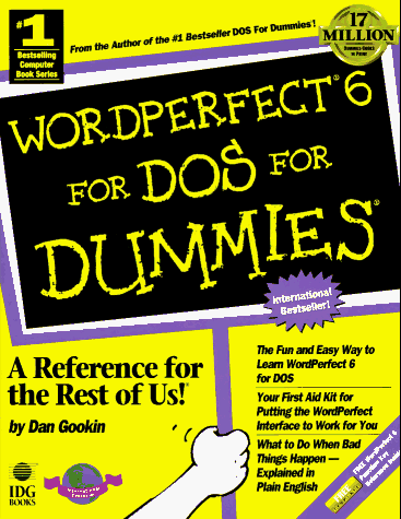 Wordperfect 6 for Dummies (9781878058775) by Gookin, Dan