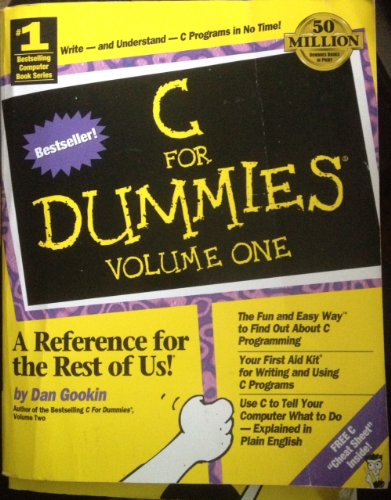 9781878058782: C For Dummies, Volume One: v.1