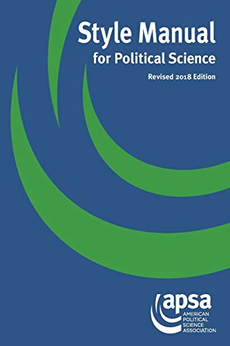 Beispielbild fr Style Manual for Political Science zum Verkauf von BooksRun