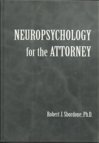 Stock image for Neuropsychology for the Attorney for sale by HPB-Red