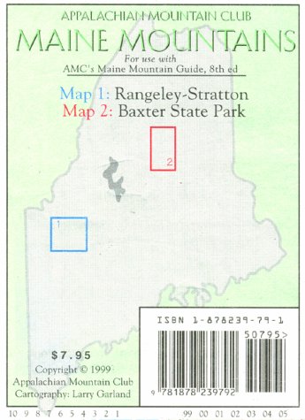 Rangely--Stratton/Baxter Park--Katahdin (T): Maine Mountain Guide Map (9781878239792) by Appalachian Mountain Club