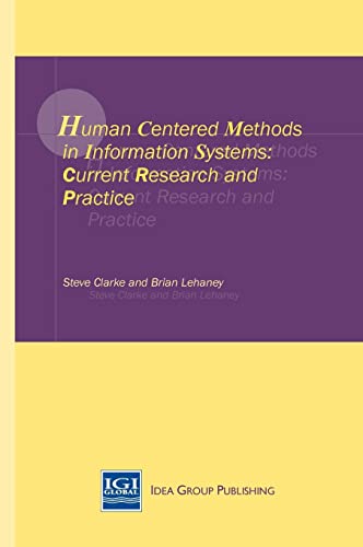 9781878289643: Human Centered Methods in Information Systems: Current Research and Practice