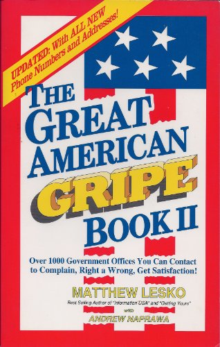 Beispielbild fr Great American Gripe Book zum Verkauf von Better World Books