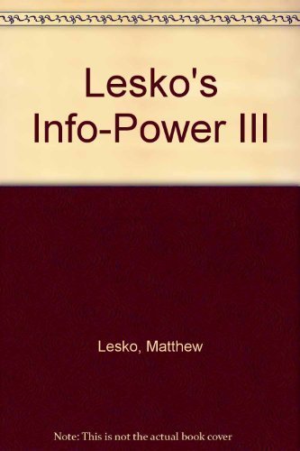 Beispielbild fr Lesko's Info-Power III zum Verkauf von HPB-Red