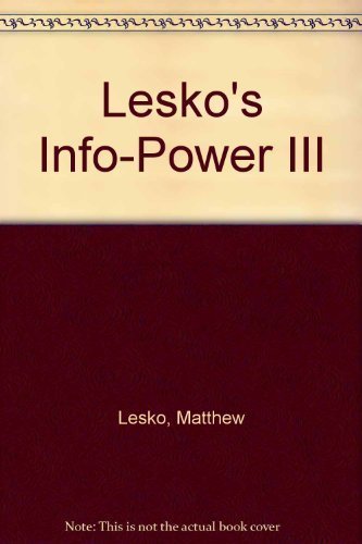 Stock image for Lesko's Info-Power III for sale by HPB-Red