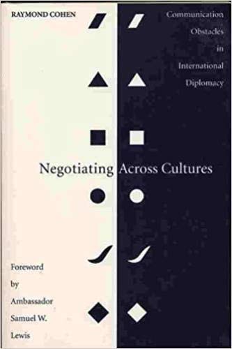 Beispielbild fr Negotiating Across Cultures: Communication Obstacles in International Diplomacy zum Verkauf von Wonder Book