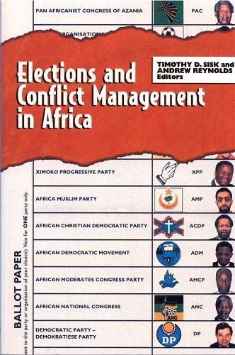 Imagen de archivo de Elections and Conflict Management in Africa a la venta por Better World Books