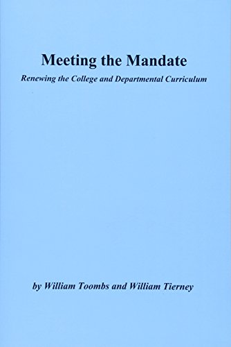 Beispielbild fr Meeting the Mandate Vol. 20 : Renewing the College and Departmental Curriculum zum Verkauf von Better World Books