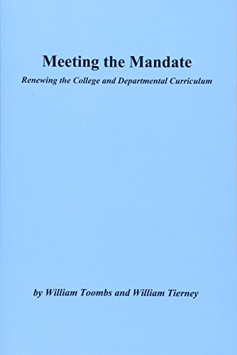 Stock image for Meeting the Mandate Vol. 20 : Renewing the College and Departmental Curriculum for sale by Better World Books