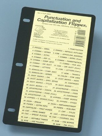 Stock image for Punctuation and Capitalization Flipper/Clp390W (Basic Facts Handy Reference Flipper) for sale by BooksRun