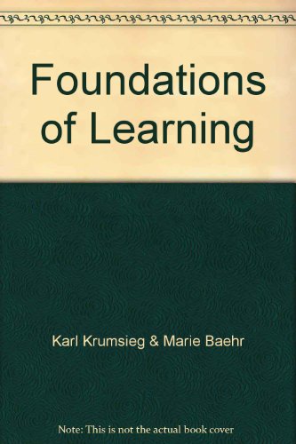Beispielbild fr Foundations of Learning zum Verkauf von Better World Books