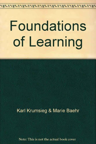 Stock image for Foundations of Learning for sale by Better World Books