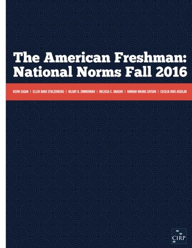 Imagen de archivo de The American Freshman: National Norms Fall 2016 a la venta por Revaluation Books