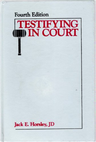 Beispielbild fr Testifying in Court (ME050) zum Verkauf von ThriftBooks-Atlanta