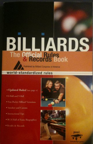 Stock image for Billiards : The Official Rules and Records Book for sale by Better World Books