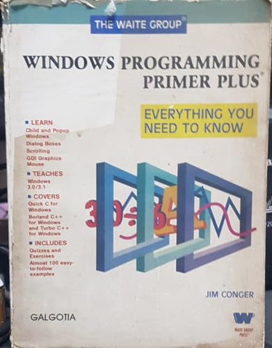 Stock image for Windows Programming Primer Plus for sale by HPB-Red