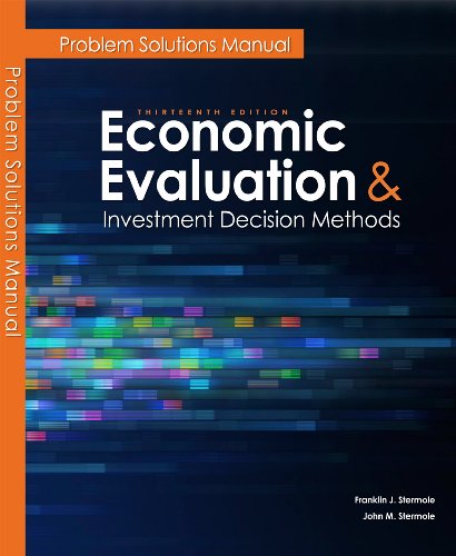 Stock image for Problem Solutions Manual for Economic Evaluation and Investment Decision Methods for sale by Gulf Coast Books