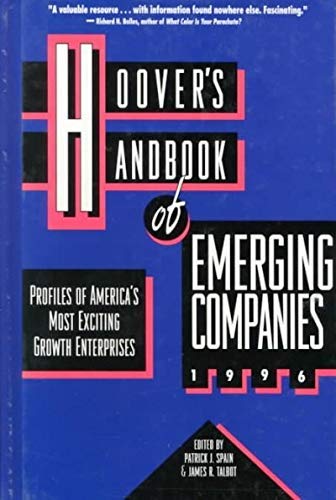 Imagen de archivo de Hoover*s Handbook of Emerging Companies 1996 a la venta por dsmbooks