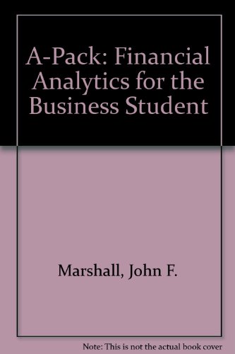 Beispielbild fr A - Pack: Financial Analytics for the Business Student zum Verkauf von Irish Booksellers