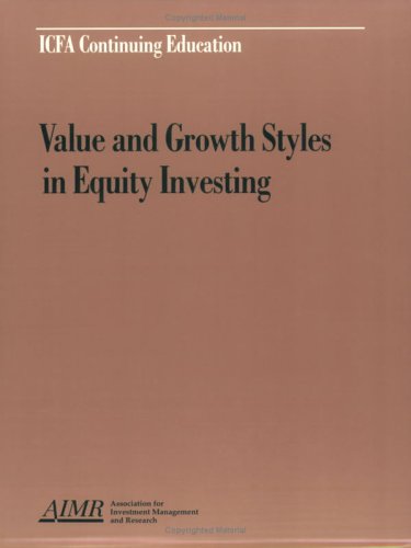 9781879087545: Value and Growth Styles in Equity Investing: Proceedings of the Aimr Seminar