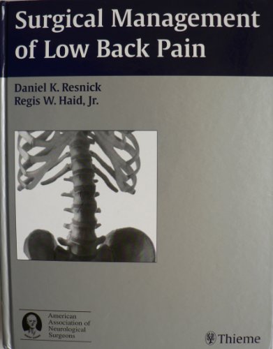 Beispielbild fr Surgical Management of Low Back Pain zum Verkauf von Cultural Connection