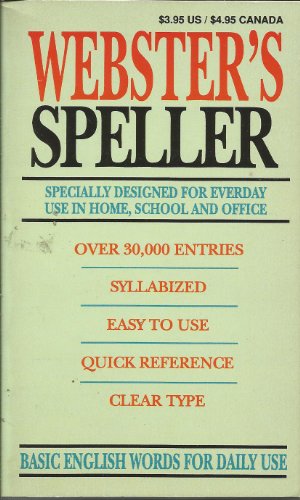 Beispielbild fr Webster's Speller zum Verkauf von Better World Books